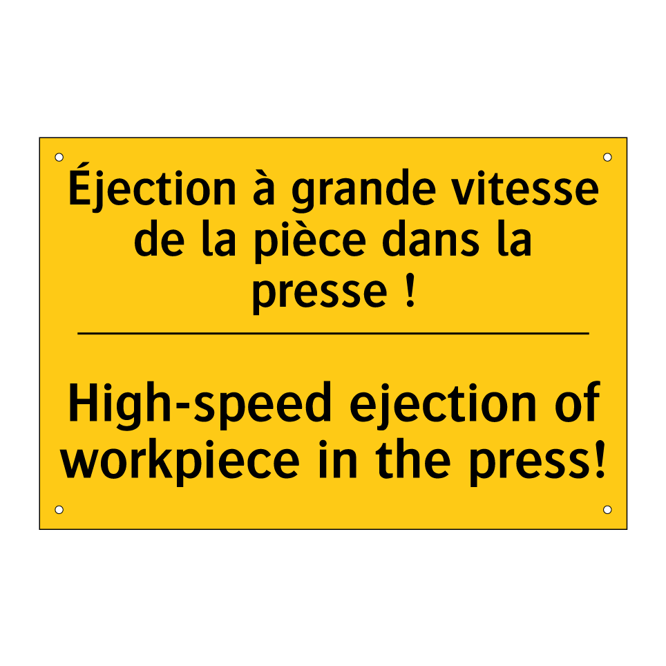 Éjection à grande vitesse de la /.../ - High-speed ejection of workpiece /.../