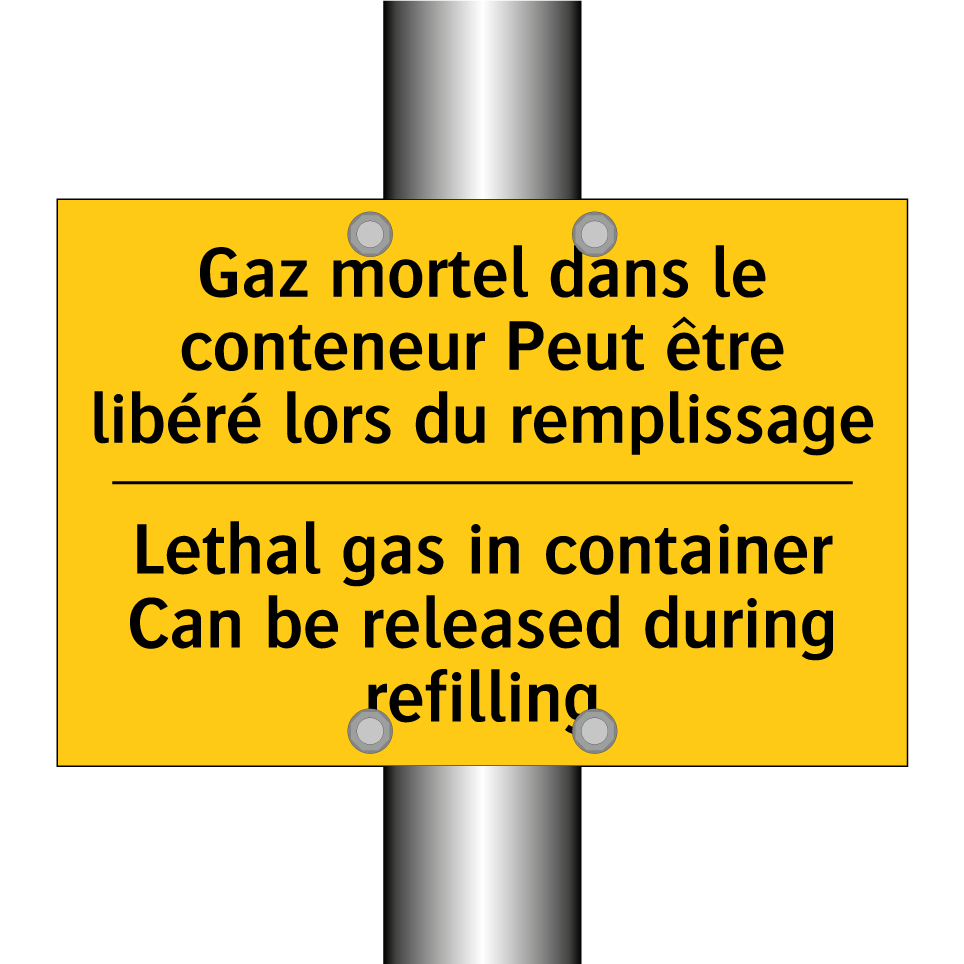 Gaz mortel dans le conteneur Peut /.../ - Lethal gas in container Can be /.../