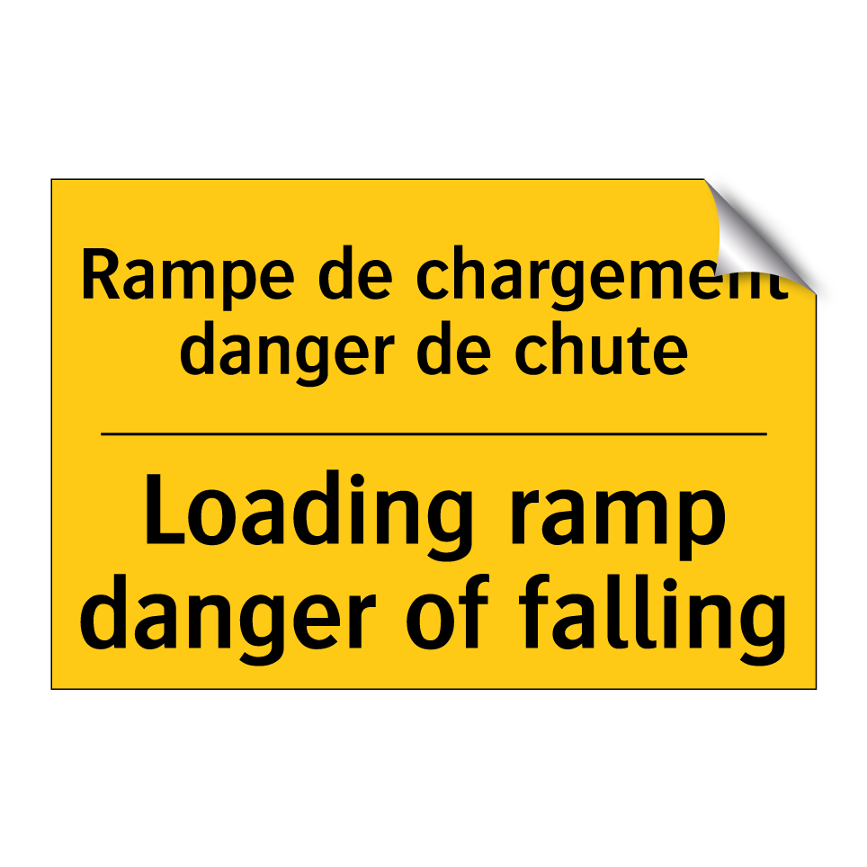 Rampe de chargement danger de /.../ - Loading ramp danger of falling