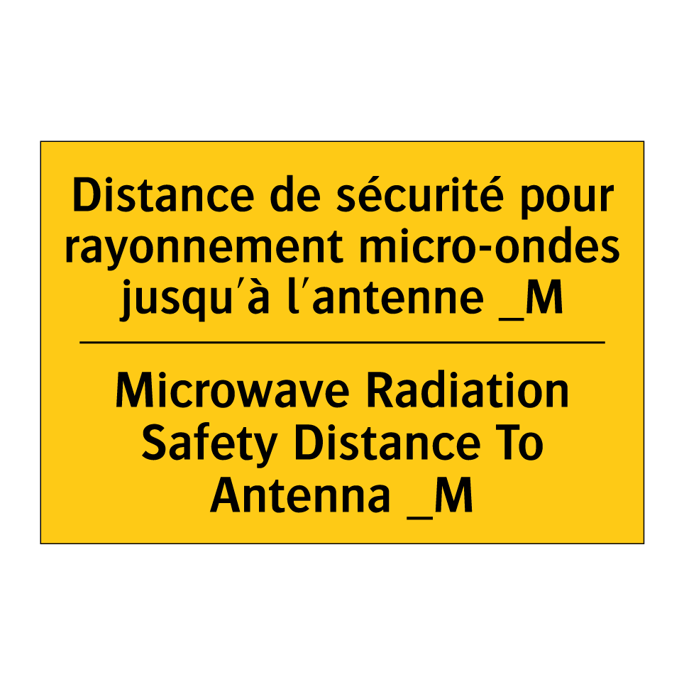 Distance de sécurité pour rayonnement /.../ - Microwave Radiation Safety Distance /.../