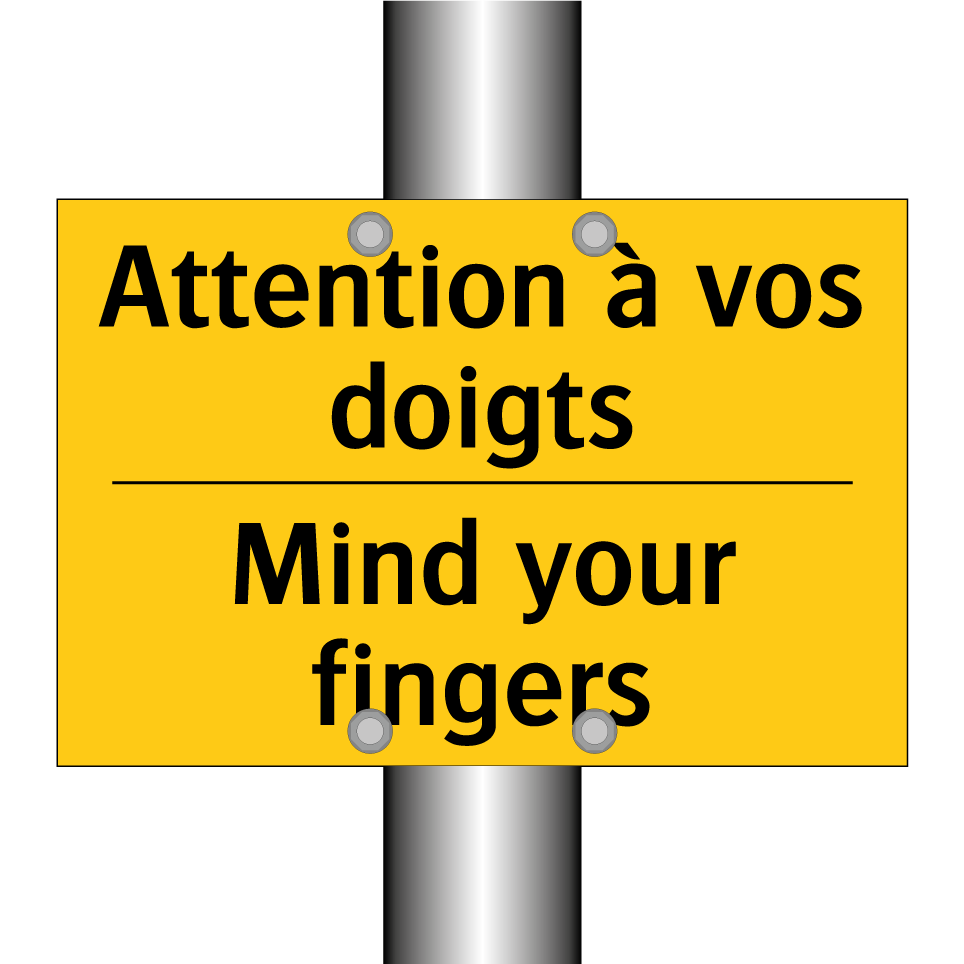 Attention à vos doigts - Mind your fingers