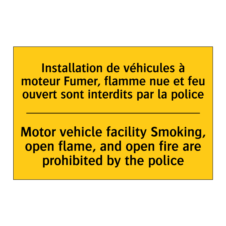 Installation de véhicules à moteur /.../ - Motor vehicle facility Smoking, /.../