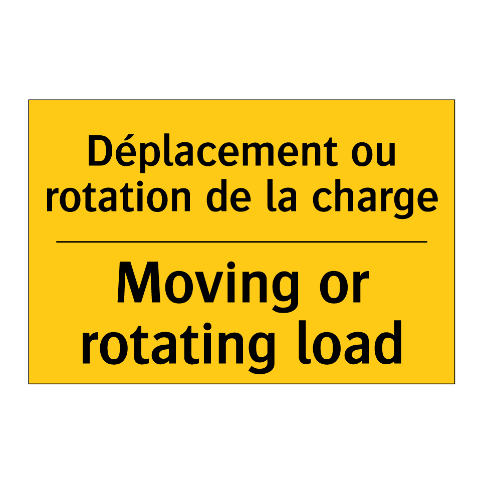 Déplacement ou rotation de la /.../ - Moving or rotating load