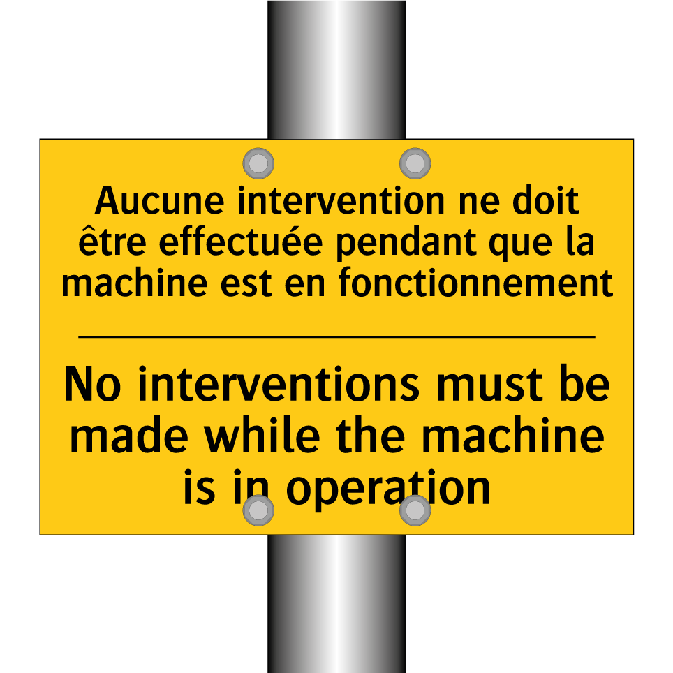 Aucune intervention ne doit être /.../ - No interventions must be made /.../
