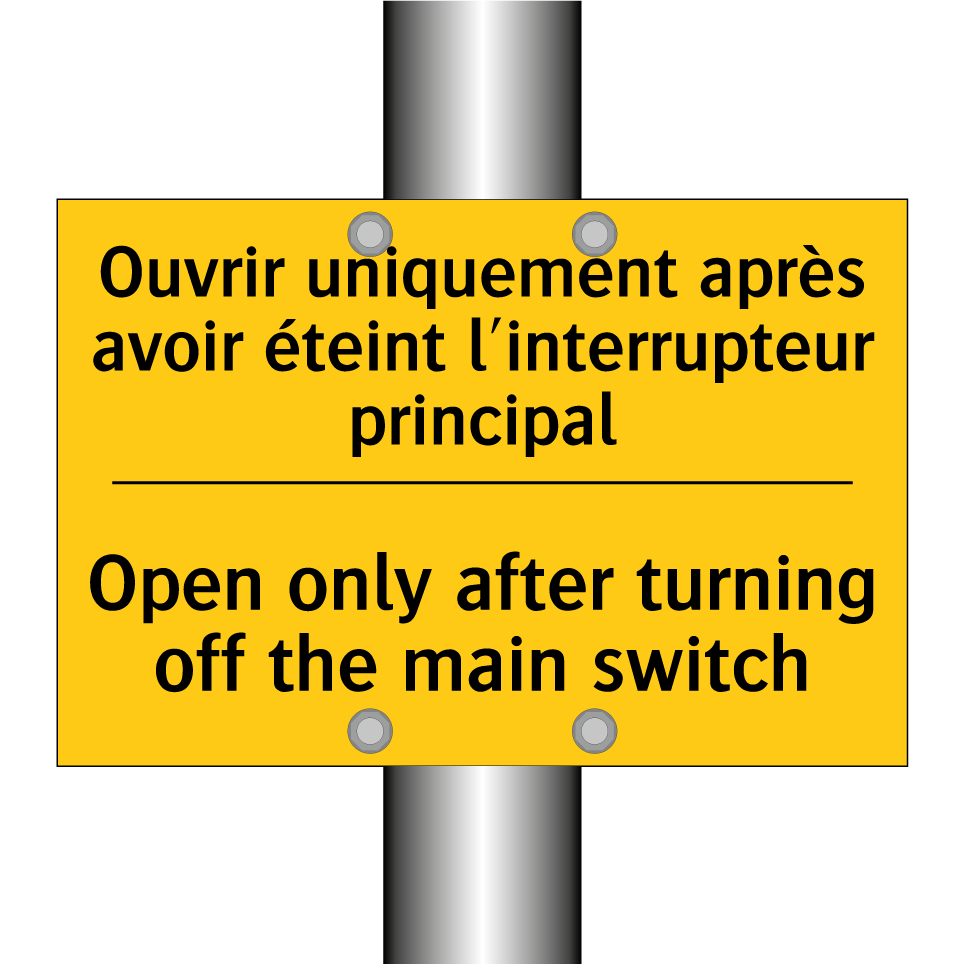 Ouvrir uniquement après avoir /.../ - Open only after turning off the /.../