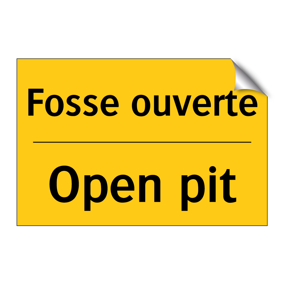 Fosse ouverte - Open pit