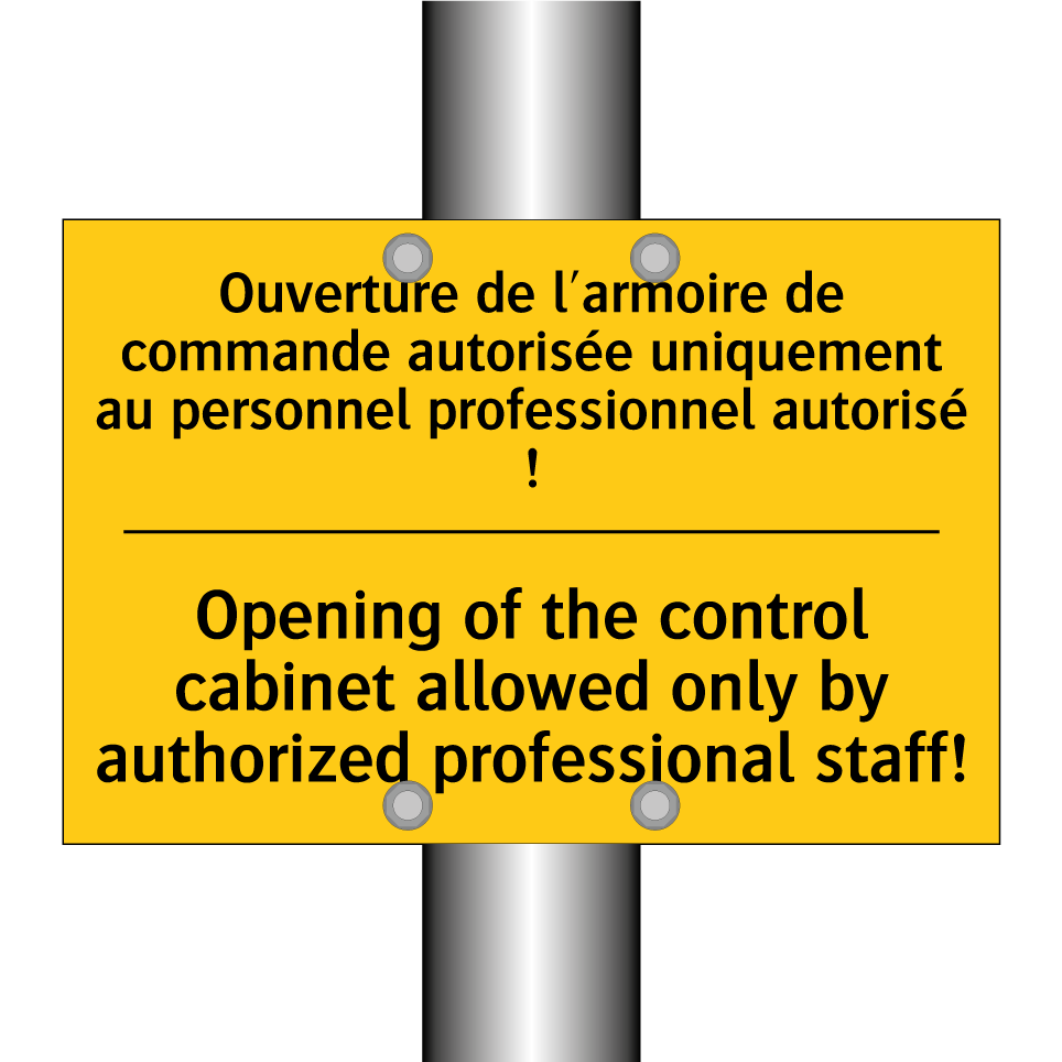 Ouverture de l'armoire de commande /.../ - Opening of the control cabinet /.../