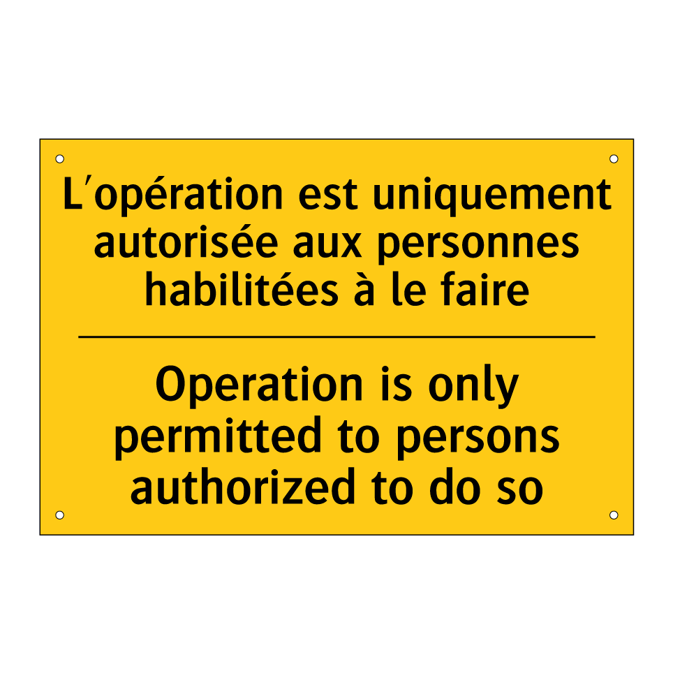 L'opération est uniquement autorisée /.../ - Operation is only permitted to /.../