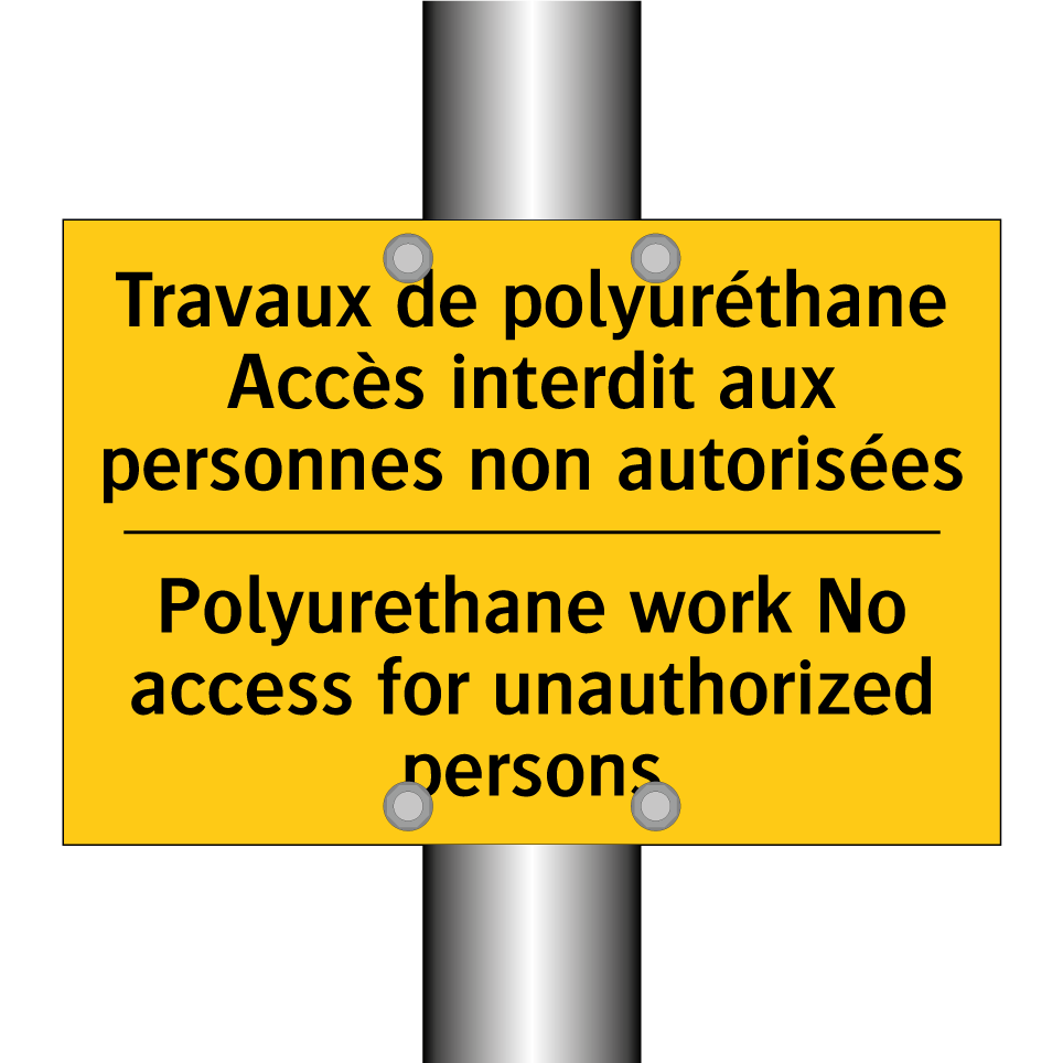Travaux de polyuréthane Accès /.../ - Polyurethane work No access for /.../