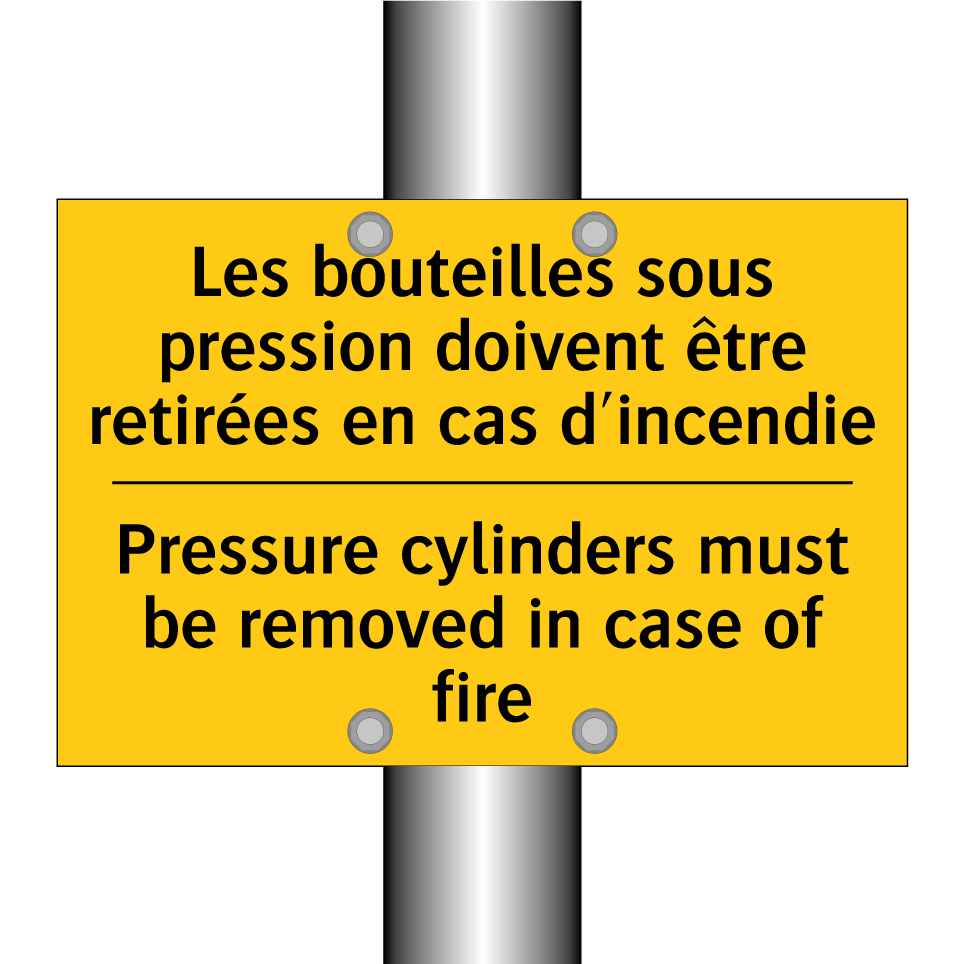 Les bouteilles sous pression doivent /.../ - Pressure cylinders must be removed /.../