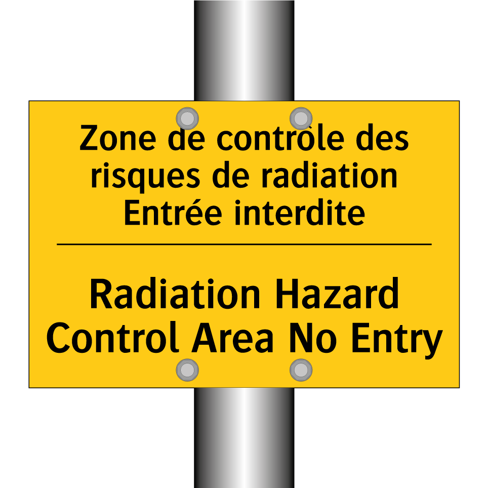 Zone de contrôle des risques de /.../ - Radiation Hazard Control Area /.../