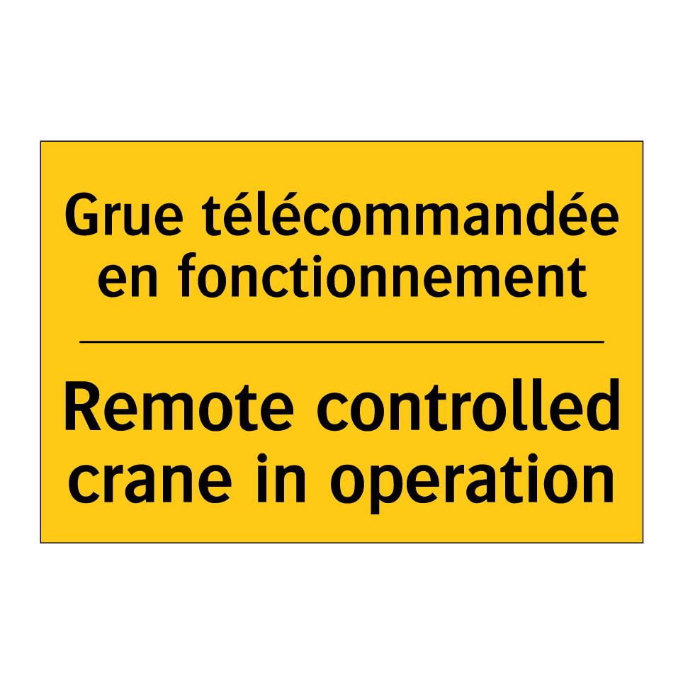 Grue télécommandée en fonctionnement /.../ - Remote controlled crane in operation /.../