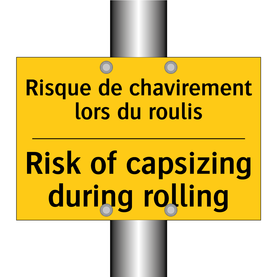 Risque de chavirement lors du /.../ - Risk of capsizing during rolling /.../