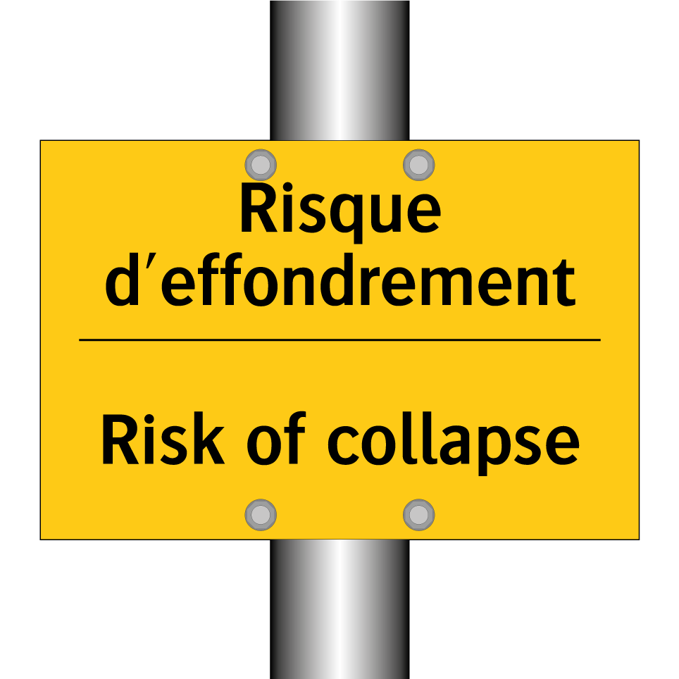 Risque d'effondrement - Risk of collapse