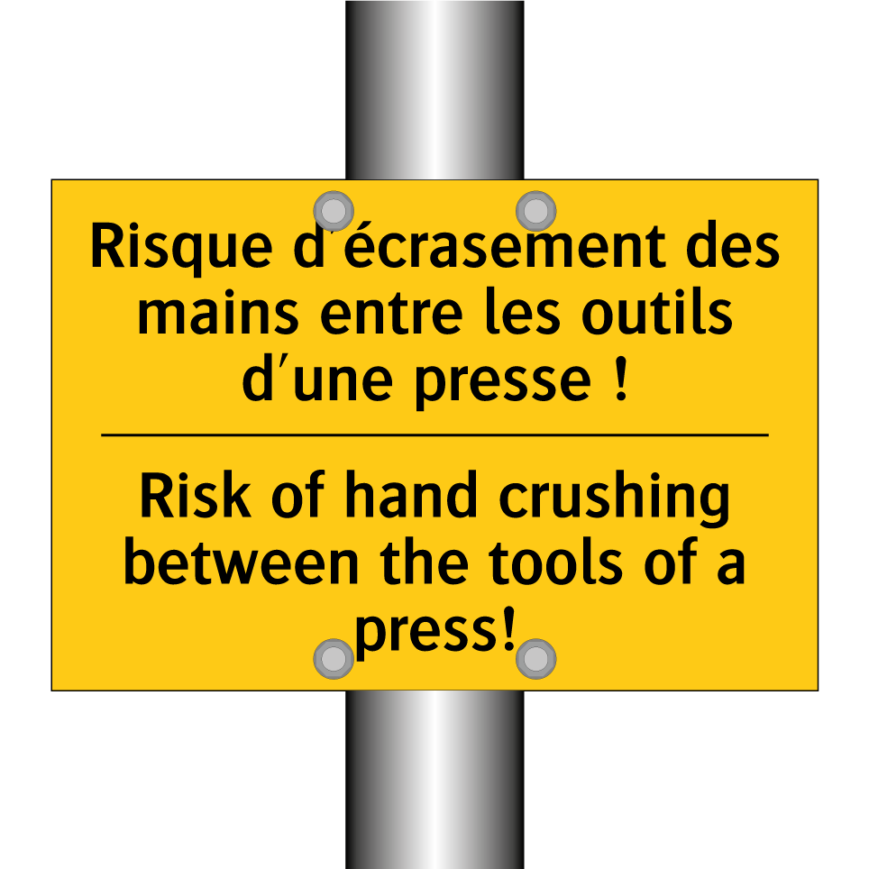Risque d'écrasement des mains /.../ - Risk of hand crushing between /.../