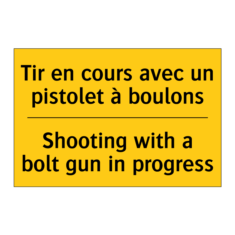 Tir en cours avec un pistolet /.../ - Shooting with a bolt gun in progress /.../