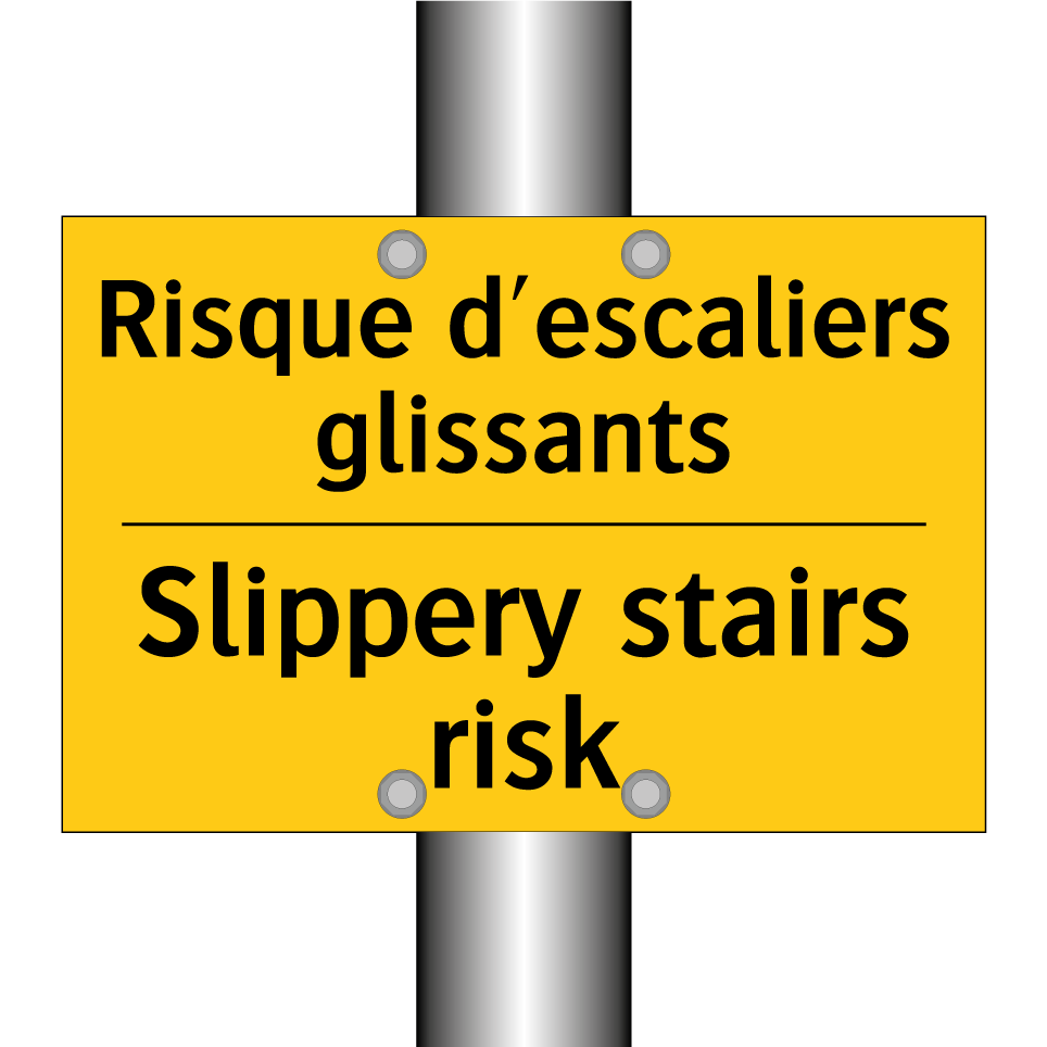 Risque d'escaliers glissants - Slippery stairs risk
