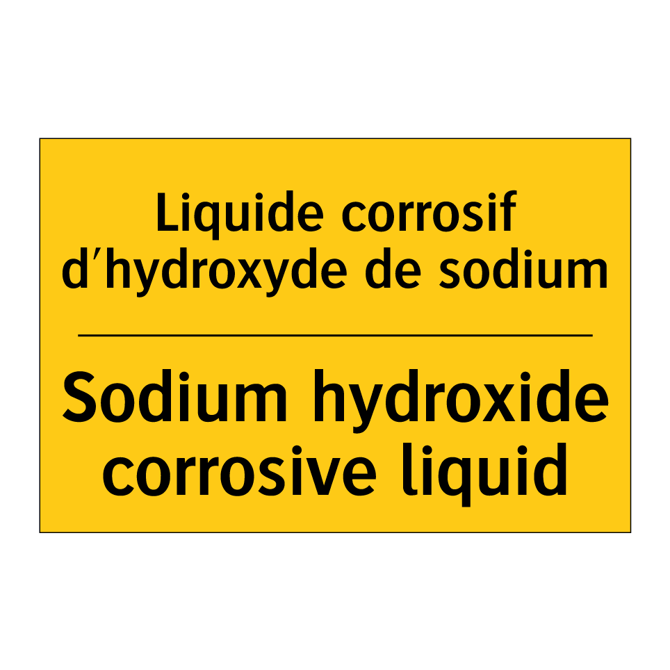 Liquide corrosif d'hydroxyde de /.../ - Sodium hydroxide corrosive liquid /.../