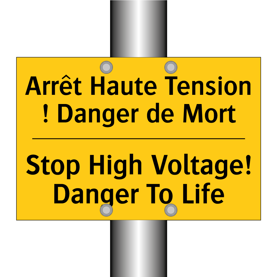 Arrêt Haute Tension ! Danger de /.../ - Stop High Voltage! Danger To Life /.../