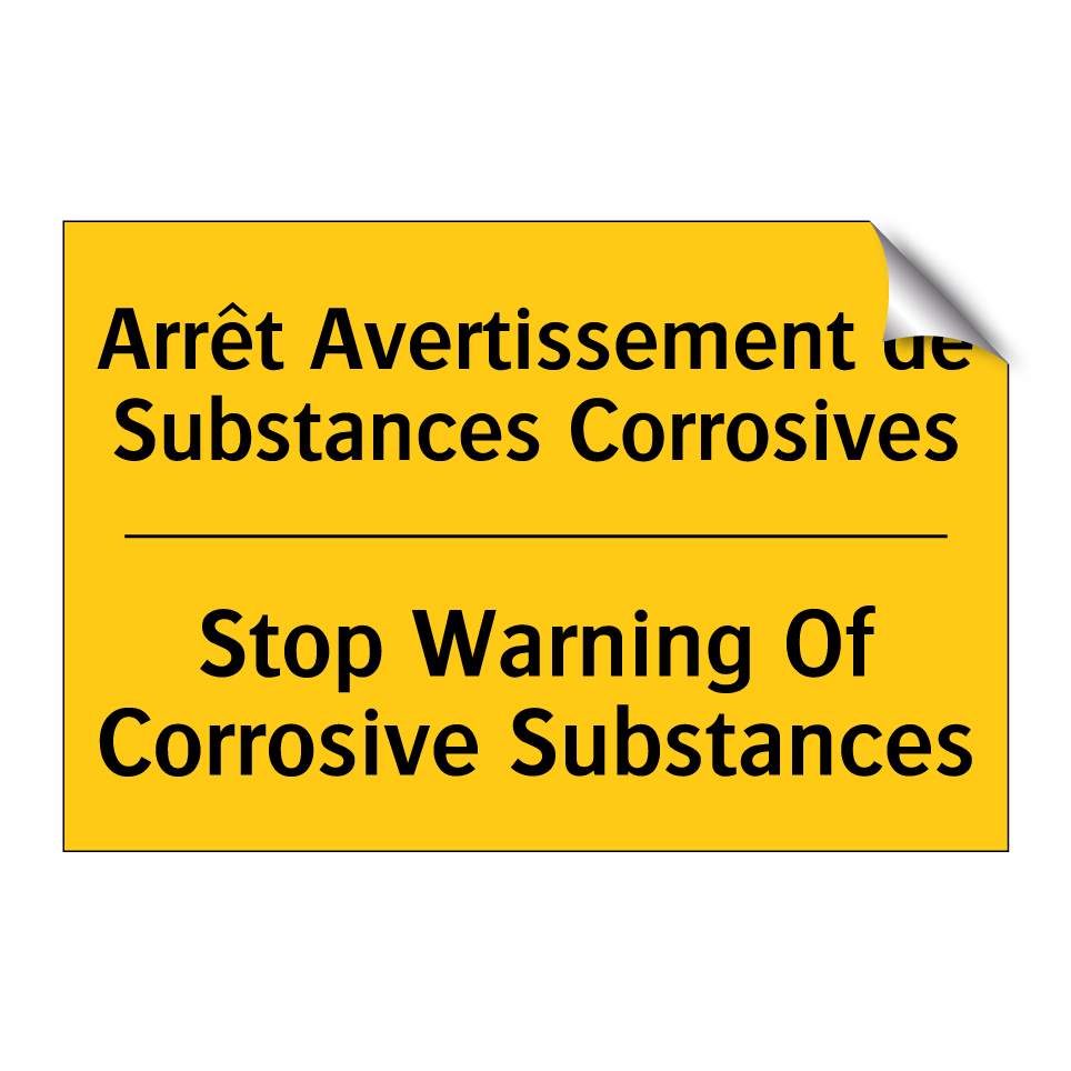 Arrêt Avertissement de Substances /.../ - Stop Warning Of Corrosive Substances /.../