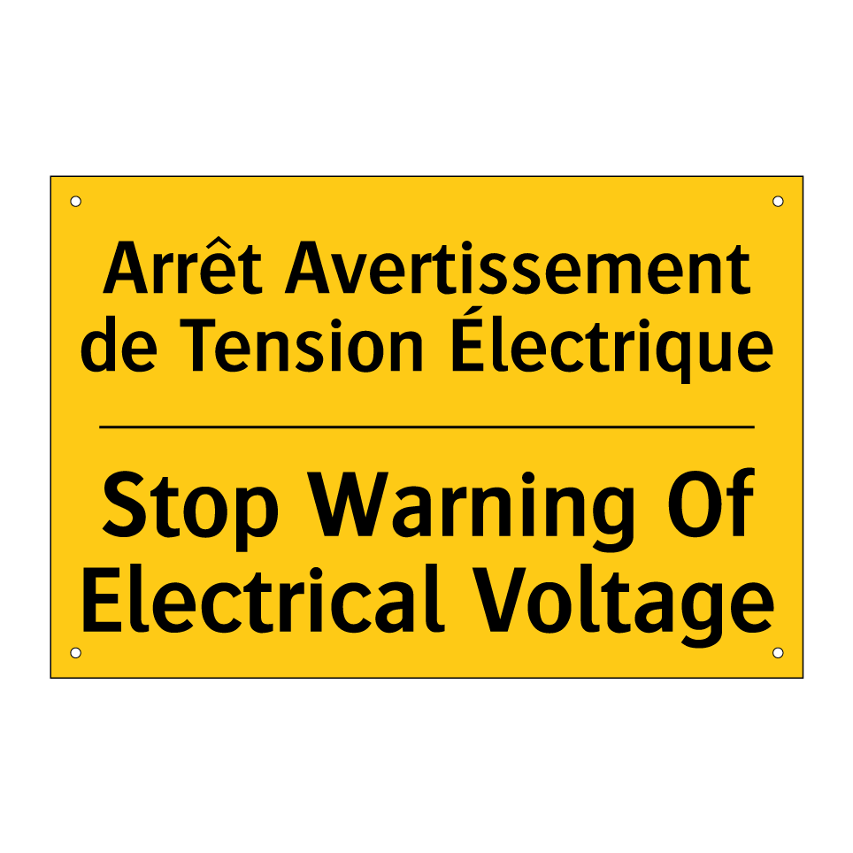 Arrêt Avertissement de Tension /.../ - Stop Warning Of Electrical Voltage /.../