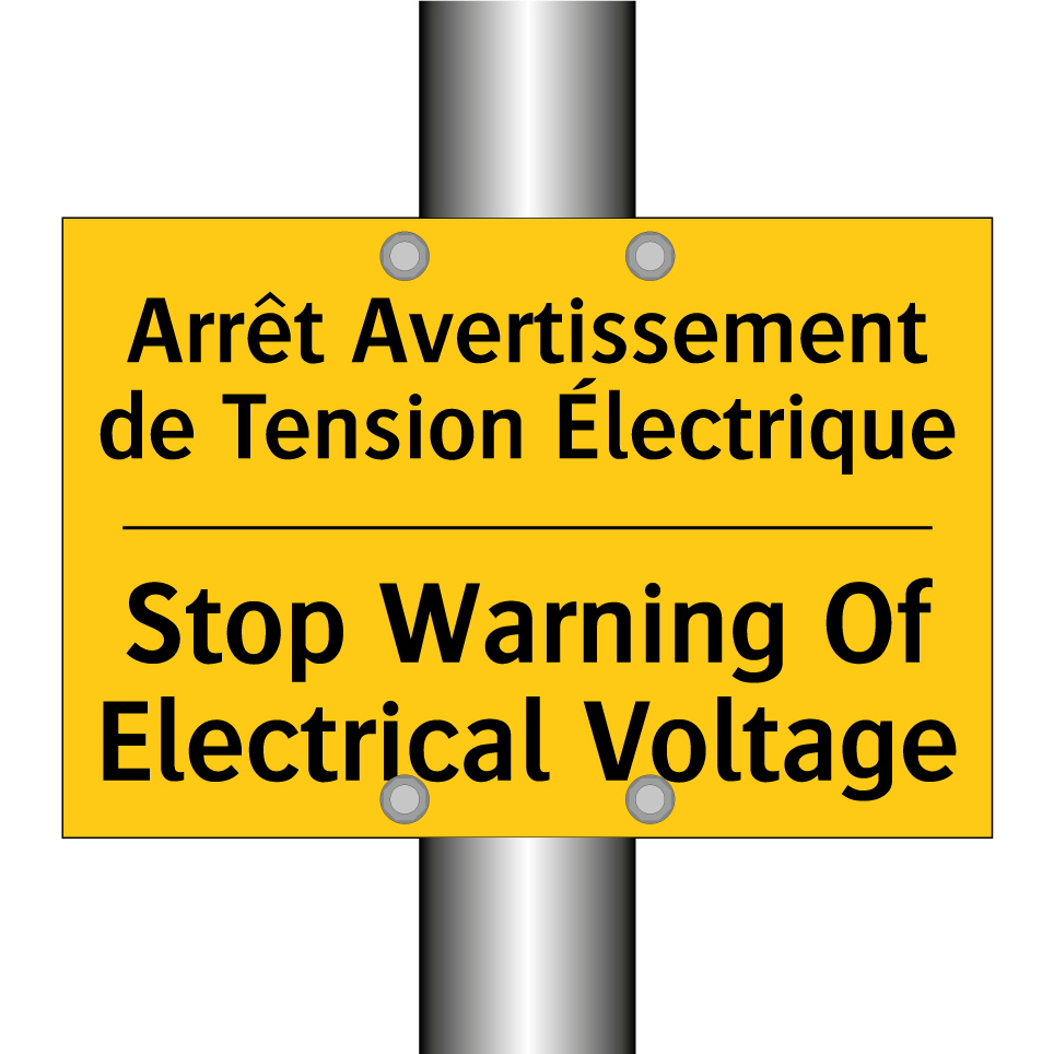 Arrêt Avertissement de Tension /.../ - Stop Warning Of Electrical Voltage /.../