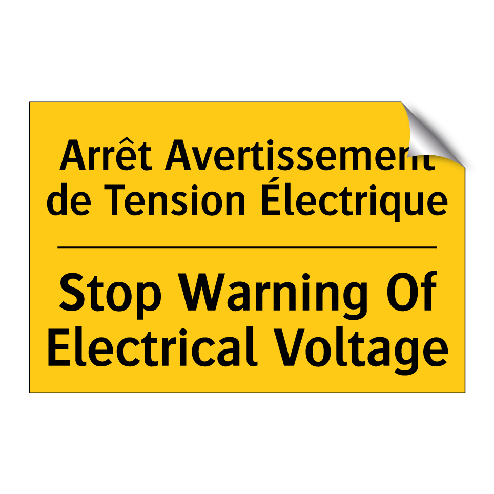 Arrêt Avertissement de Tension /.../ - Stop Warning Of Electrical Voltage /.../