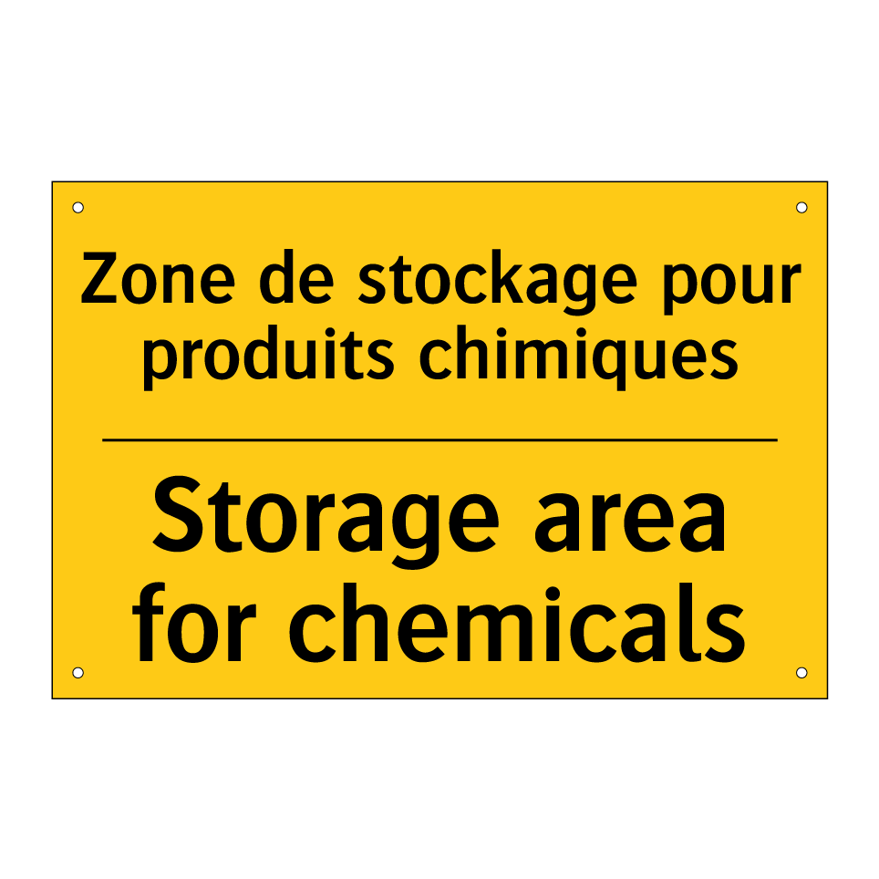 Zone de stockage pour produits /.../ - Storage area for chemicals