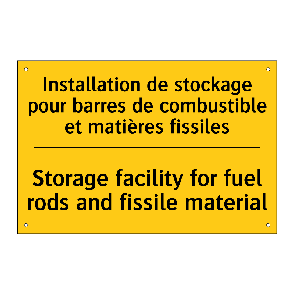 Installation de stockage pour /.../ - Storage facility for fuel rods /.../
