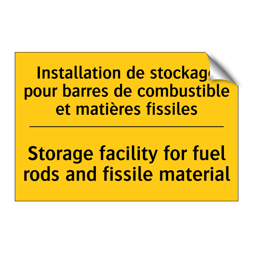 Installation de stockage pour /.../ - Storage facility for fuel rods /.../