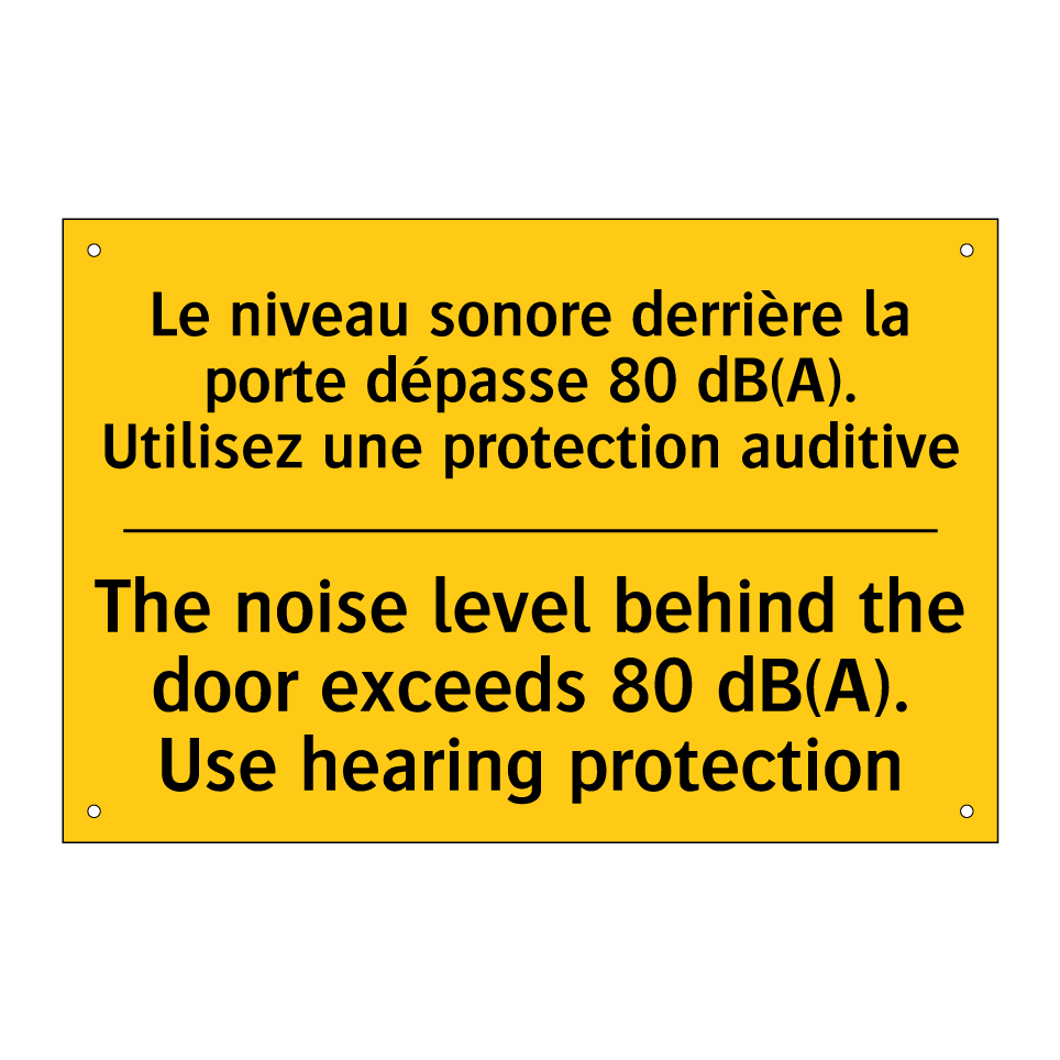 Le niveau sonore derrière la porte /.../ - The noise level behind the door /.../