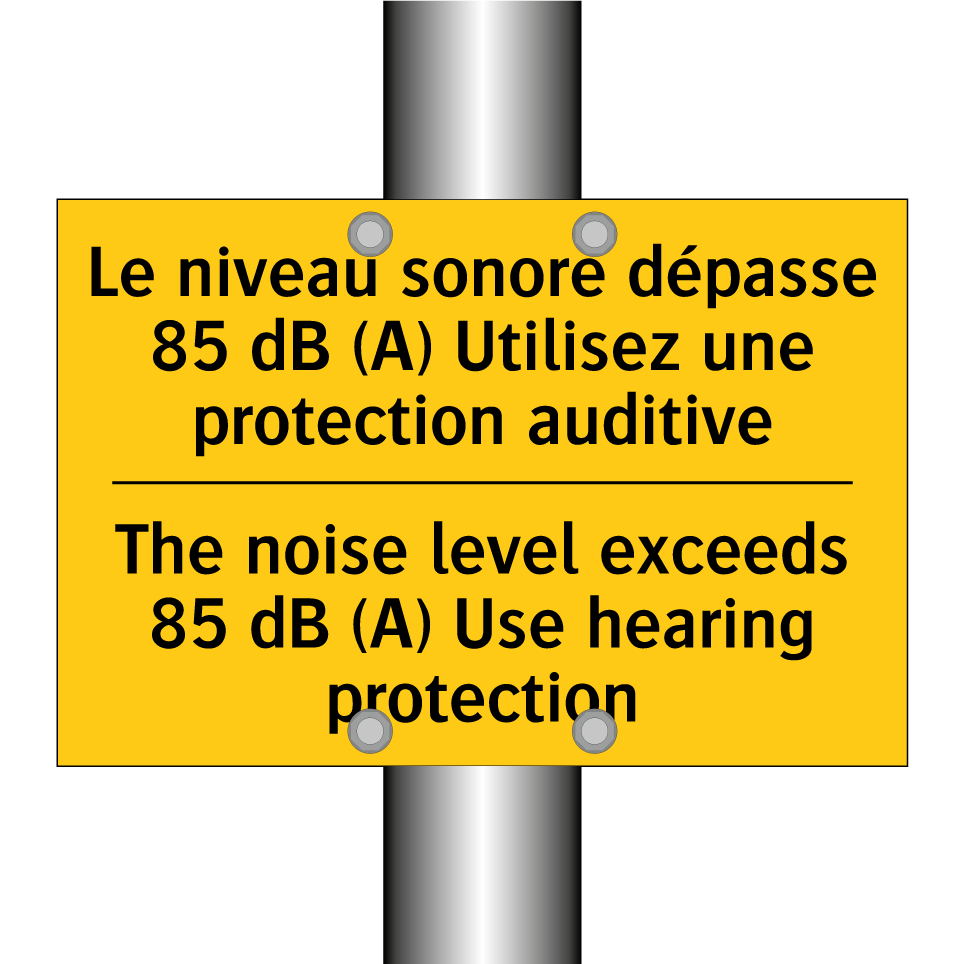Le niveau sonore dépasse 85 dB /.../ - The noise level exceeds 85 dB /.../