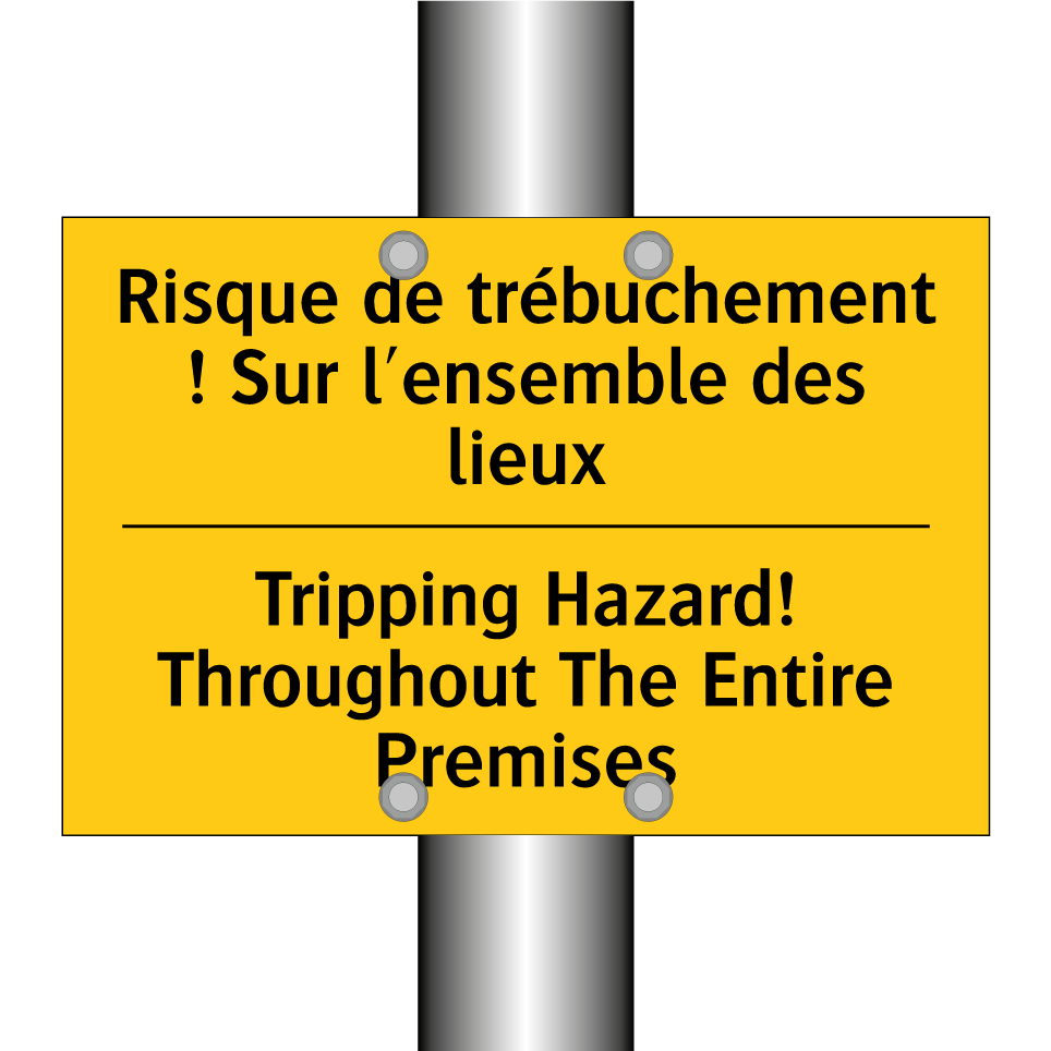 Risque de trébuchement ! Sur l'ensemble /.../ - Tripping Hazard! Throughout The /.../