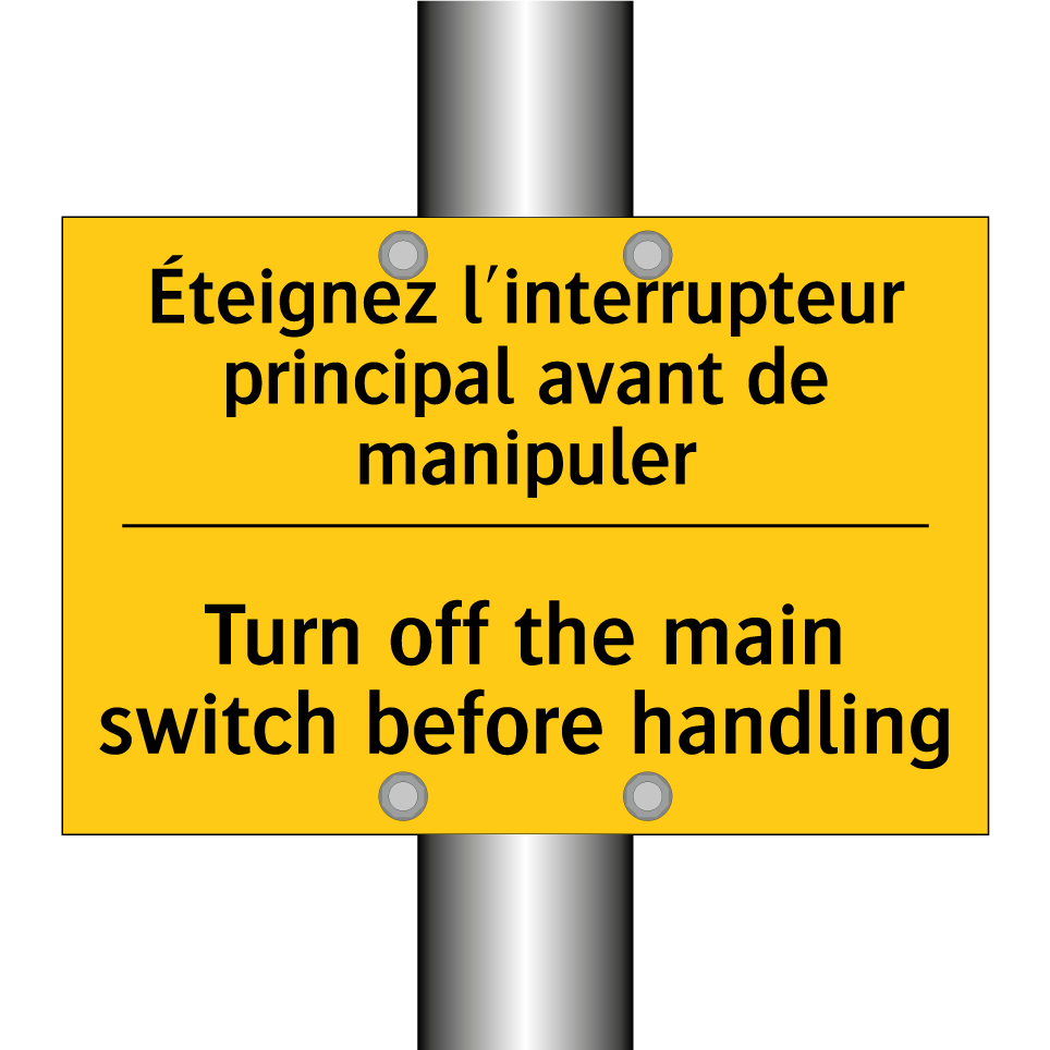 Éteignez l'interrupteur principal /.../ - Turn off the main switch before /.../
