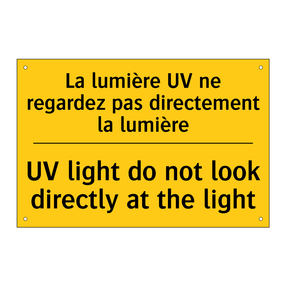 La lumière UV ne regardez pas /.../ - UV light do not look directly /.../