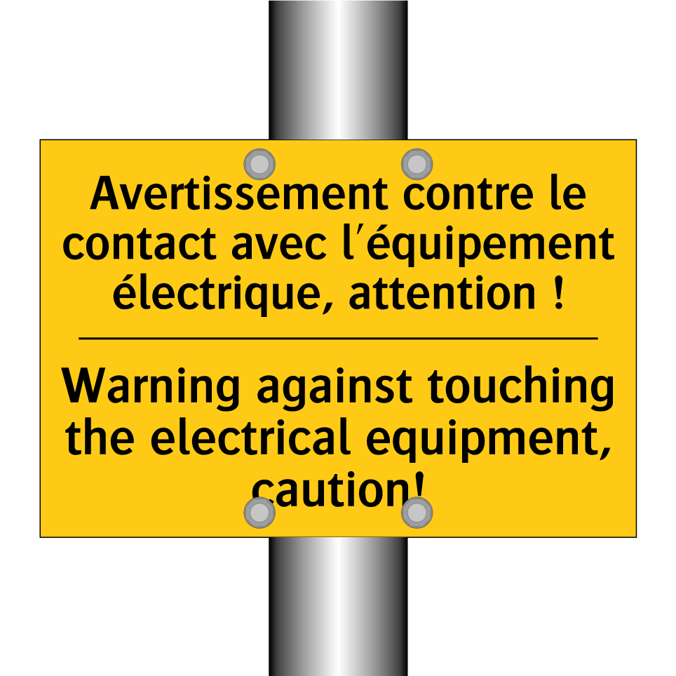Avertissement contre le contact /.../ - Warning against touching the electrical /.../