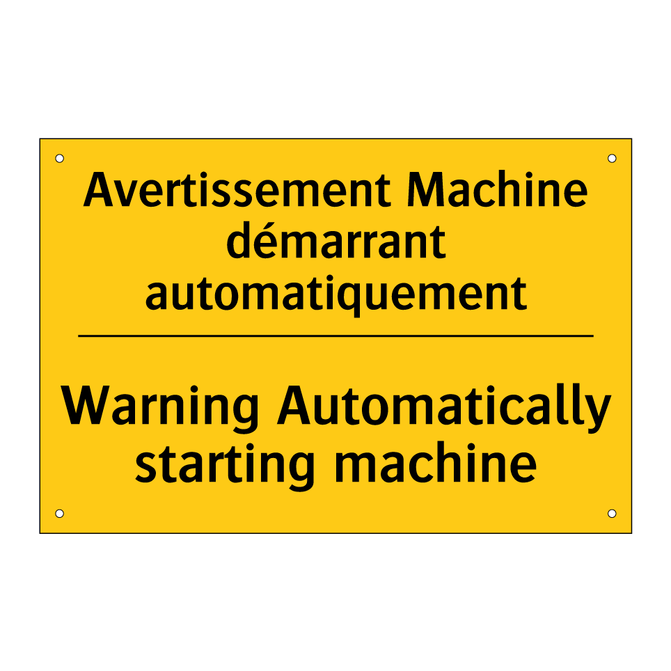 Avertissement Machine démarrant /.../ - Warning Automatically starting /.../