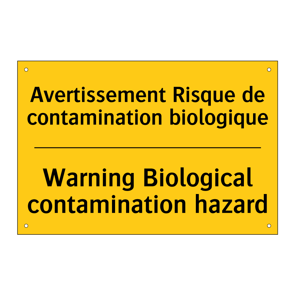 Avertissement Risque de contamination /.../ - Warning Biological contamination /.../