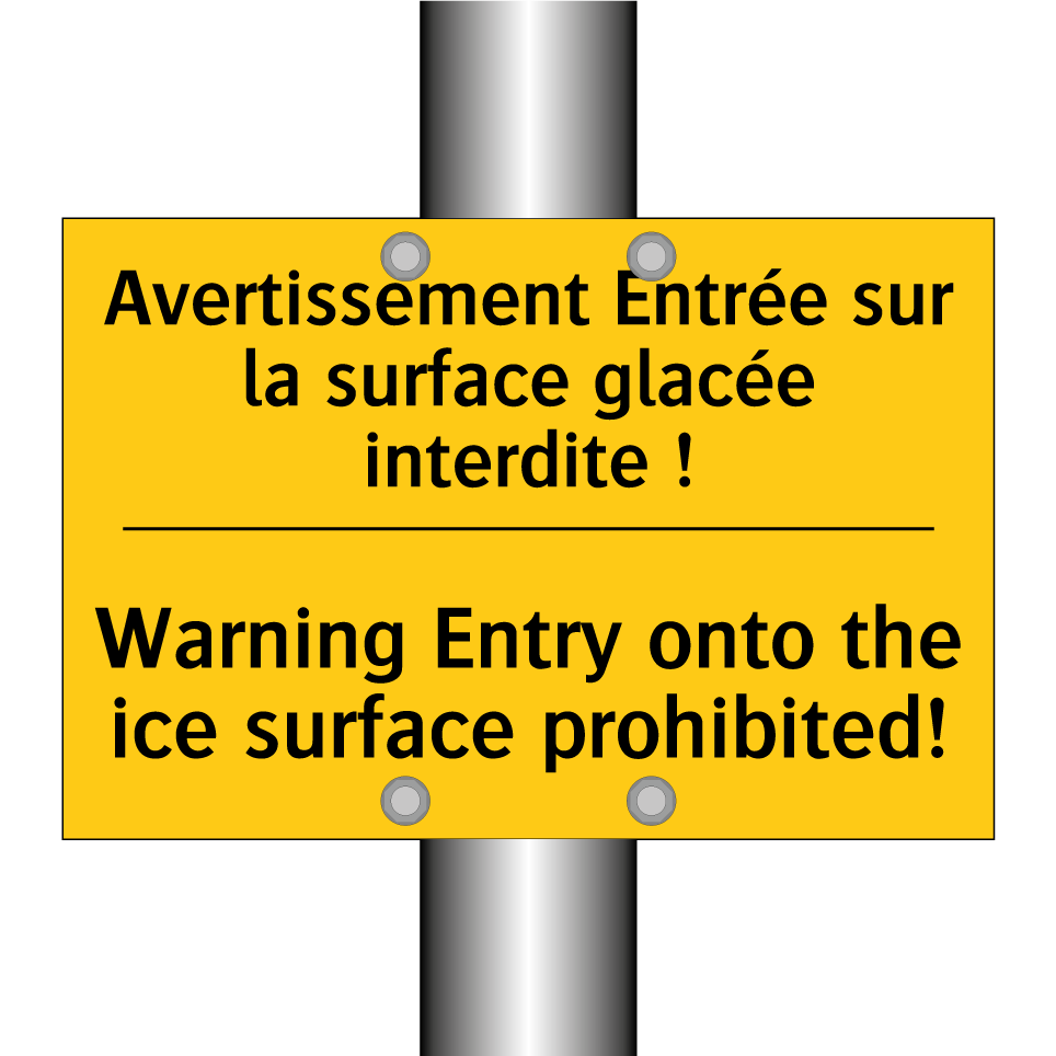 Avertissement Entrée sur la surface /.../ - Warning Entry onto the ice surface /.../