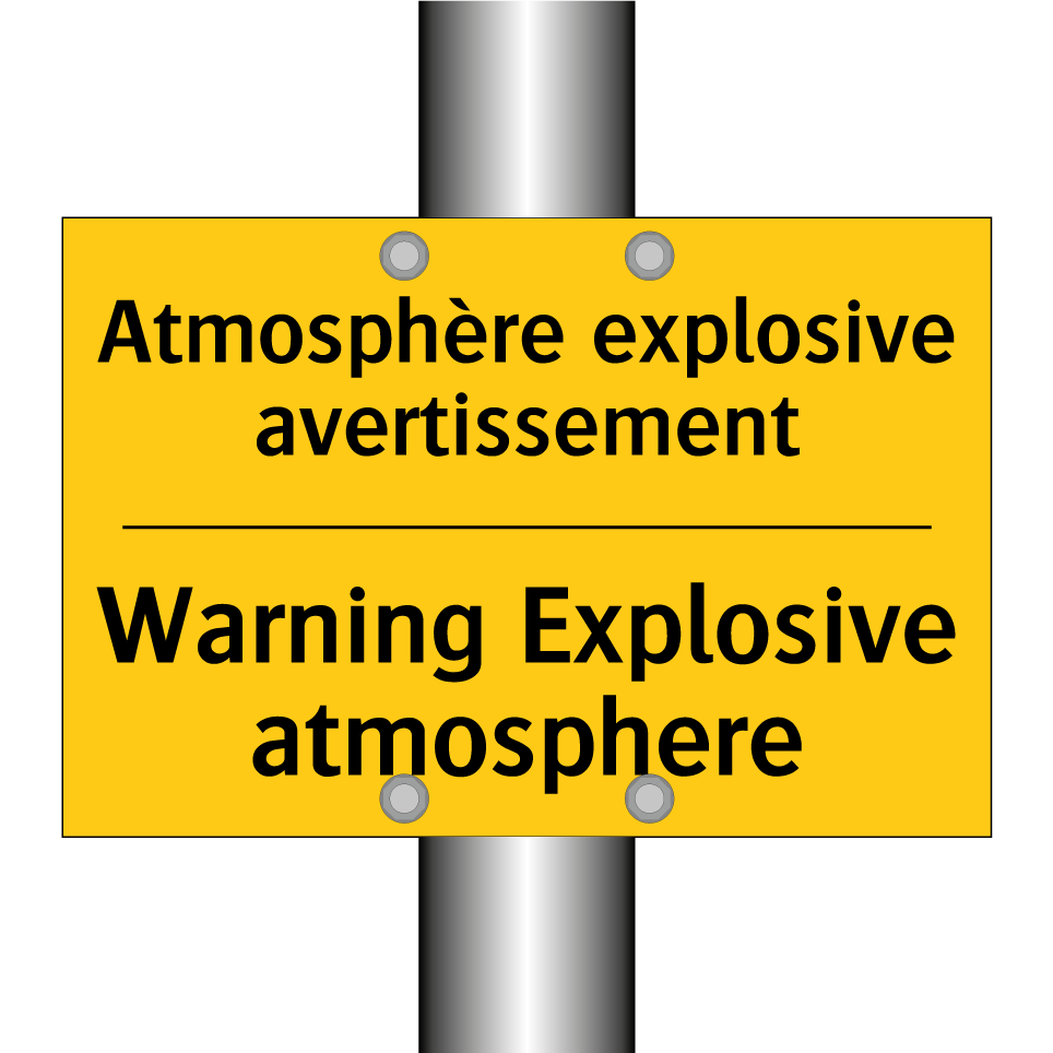 Atmosphère explosive avertissement /.../ - Warning Explosive atmosphere