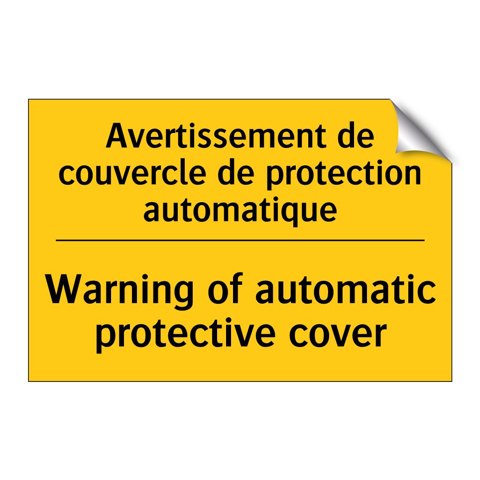 Avertissement de couvercle de /.../ - Warning of automatic protective /.../