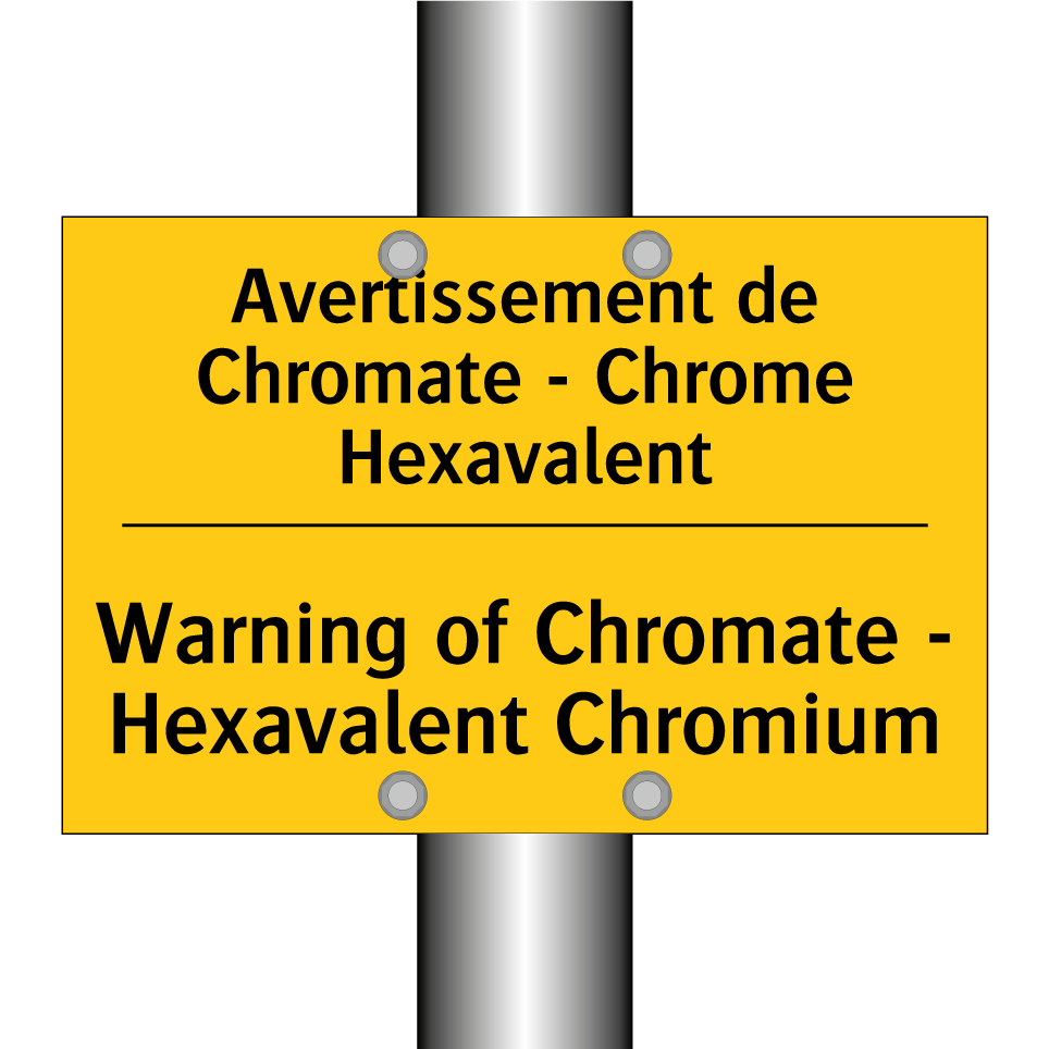 Avertissement de Chromate - Chrome /.../ - Warning of Chromate - Hexavalent /.../