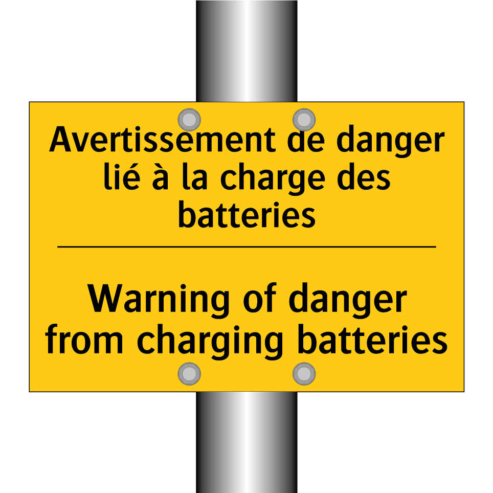 Avertissement de danger lié à /.../ - Warning of danger from charging /.../