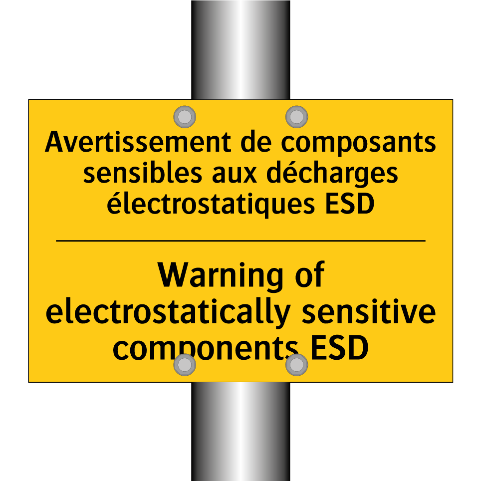 Avertissement de composants sensibles /.../ - Warning of electrostatically sensitive /.../