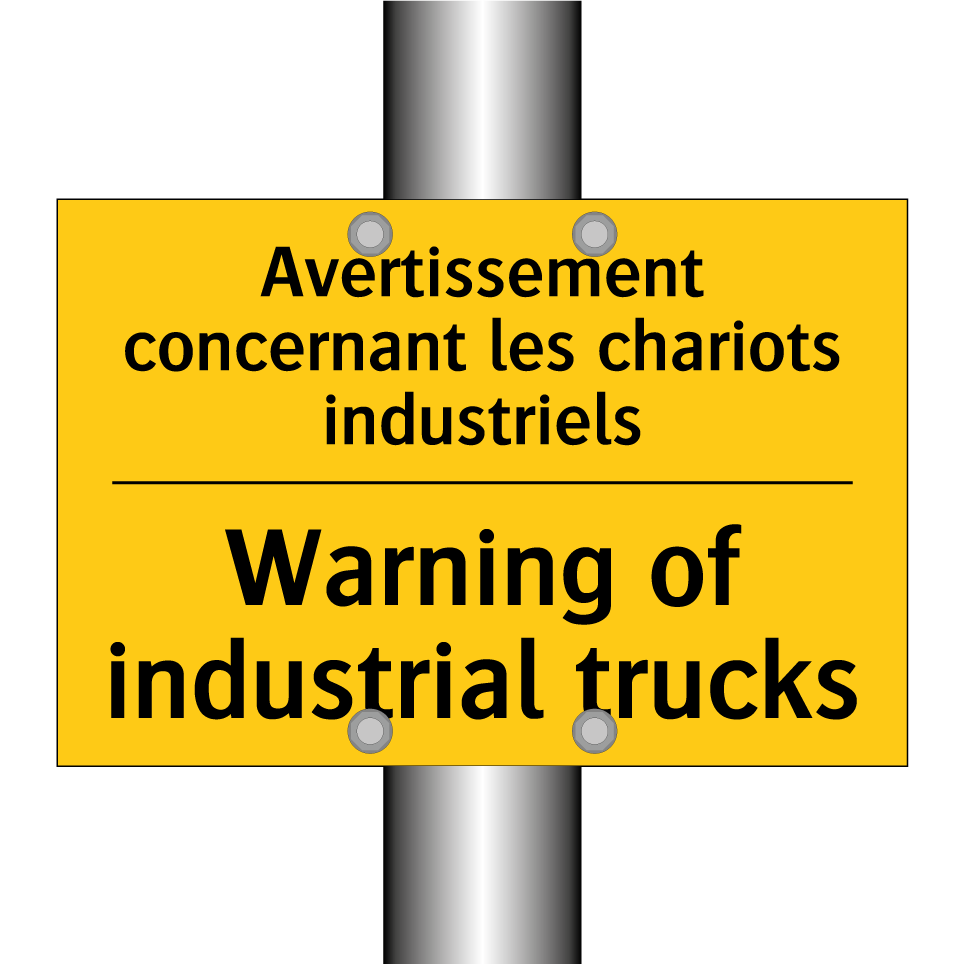 Avertissement concernant les chariots /.../ - Warning of industrial trucks
