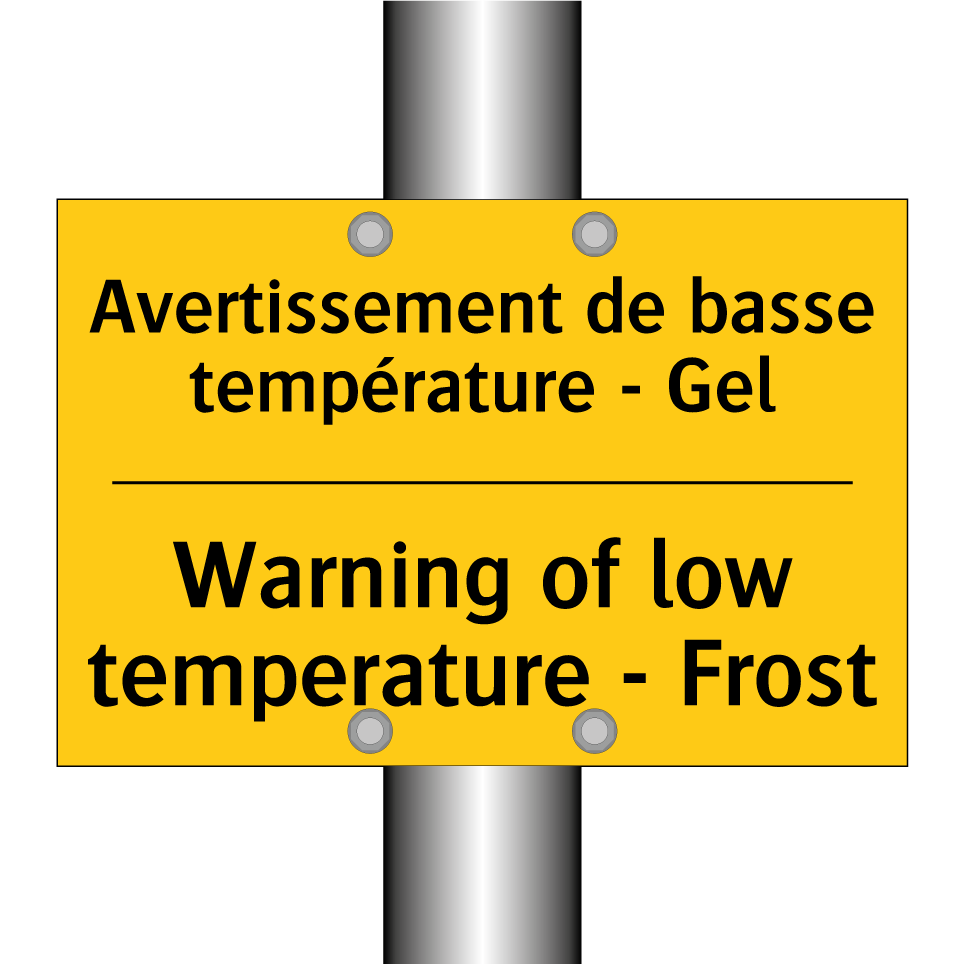 Avertissement de basse température /.../ - Warning of low temperature - Frost /.../