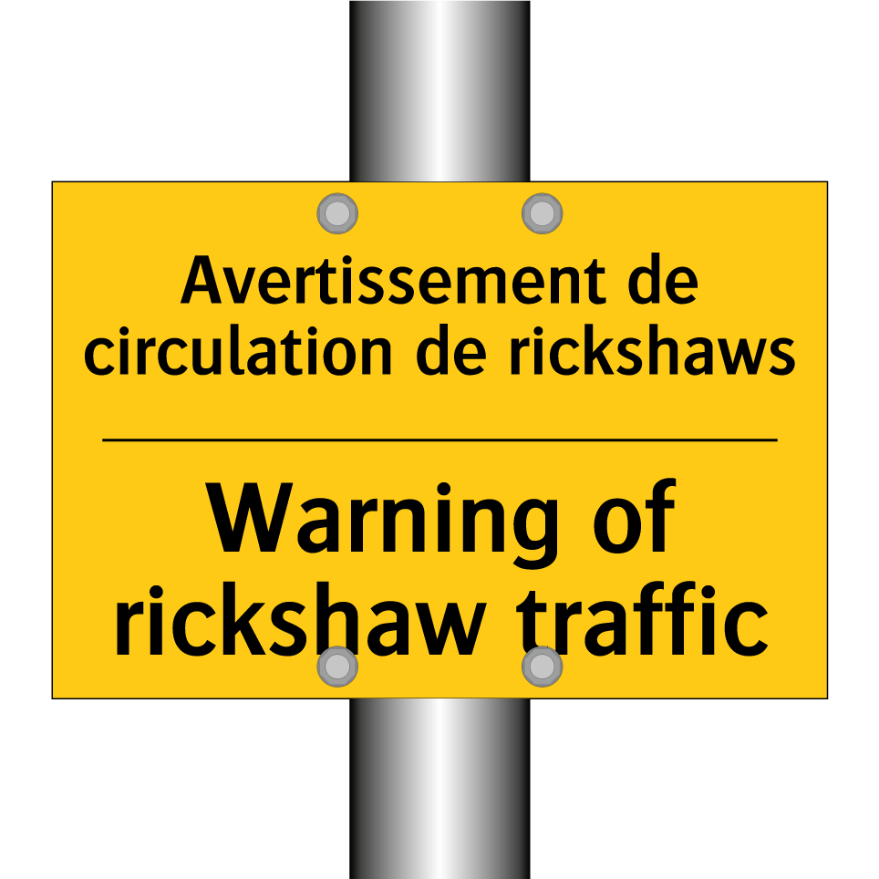 Avertissement de circulation de /.../ - Warning of rickshaw traffic