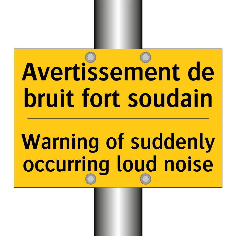 Avertissement de bruit fort soudain /.../ - Warning of suddenly occurring /.../