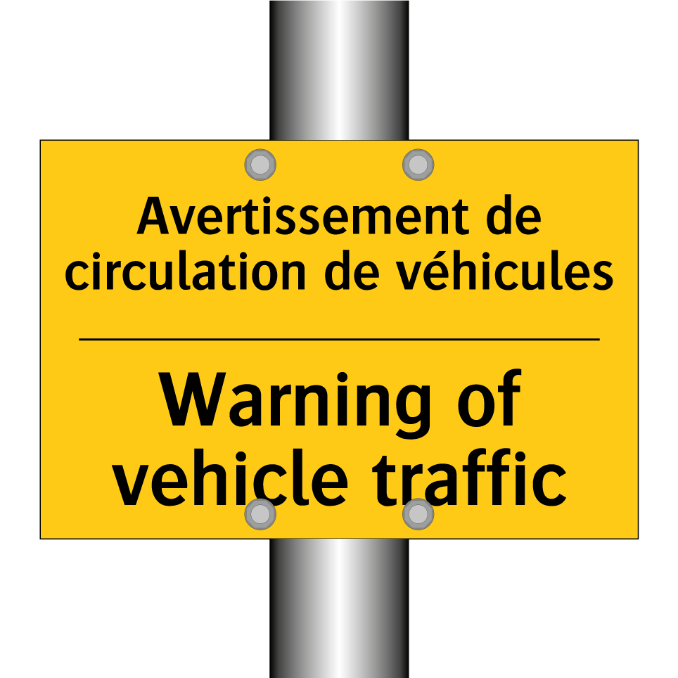 Avertissement de circulation de /.../ - Warning of vehicle traffic