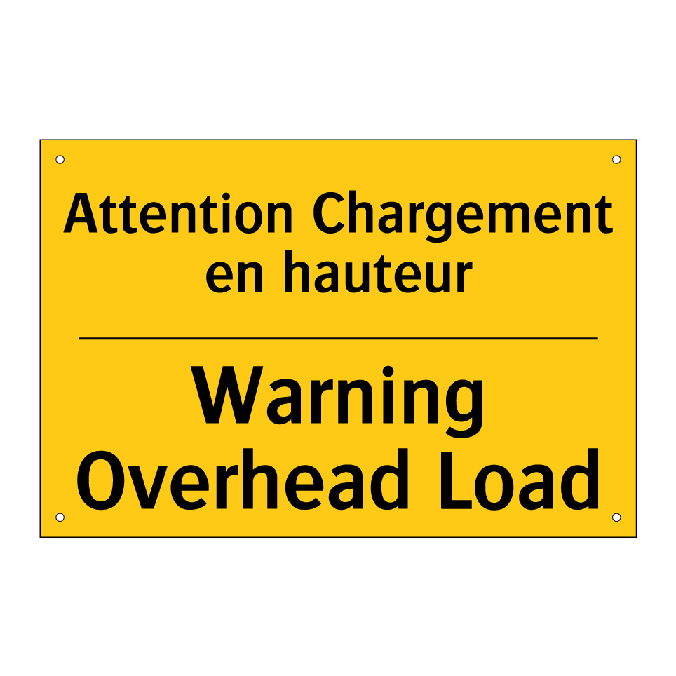 Attention Chargement en hauteur /.../ - Warning Overhead Load